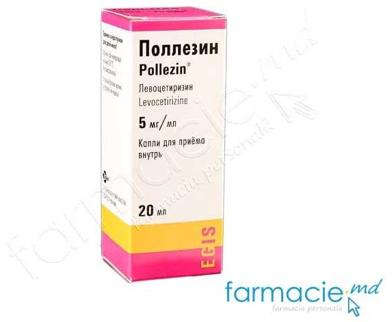 Pollezin 5 mg/ml / 20 ml picături orale, soluţie
