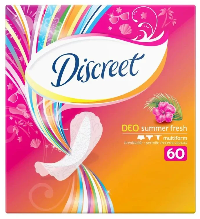 Absorbante zilnice Discreet Deo Summer Fresh, 60 buc.