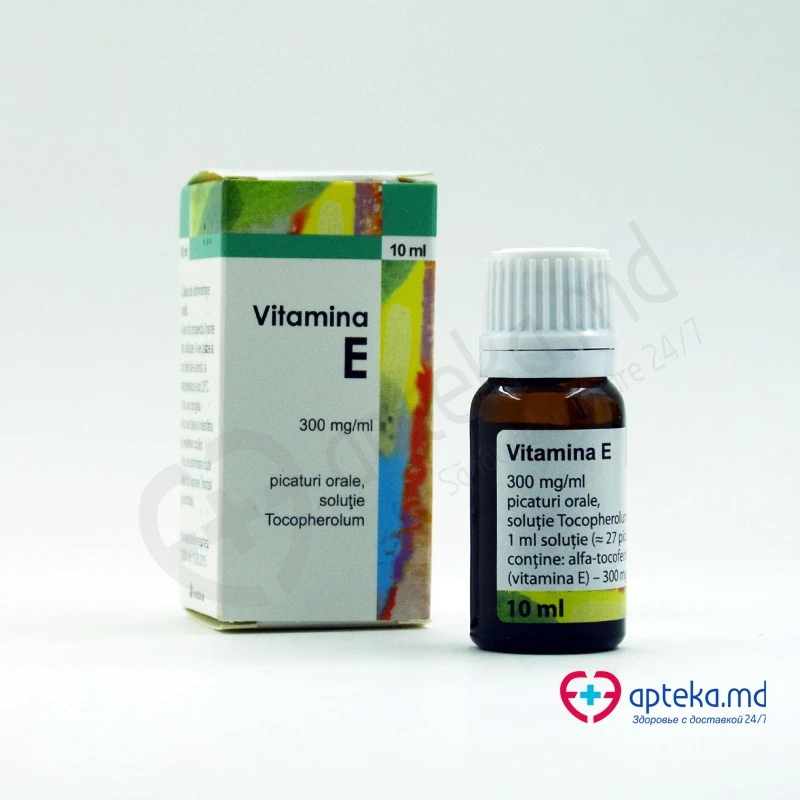 Vitamina E 300 mg/ml / 10 ml picături orale, soluţie