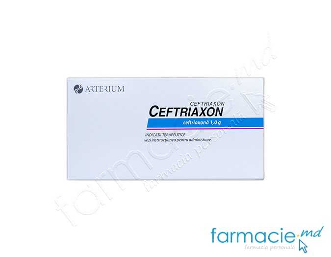 Ceftriaxon 1 g pulbere pentru soluţie injectabilă/perfuzabilă