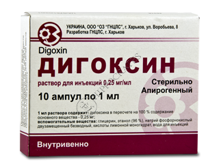 Digoxin 0,25 mg/ml / 1 ml soluţie injectabilă