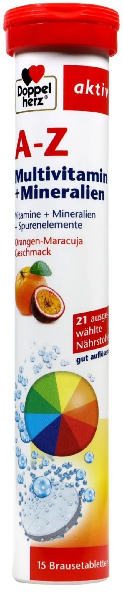 Supliment alimentar Doppelherz Aktiv A - Z Multivitamine Si Minerale, 15 comprimate efervescente