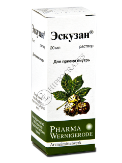 Aescusan 47,25 mg/5 mg/g / 20 ml picături orale, soluţie