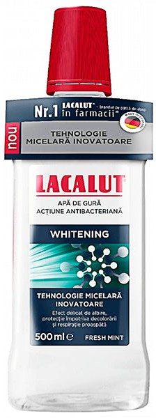 Lacalut Apă de gură Whitening 500 ml