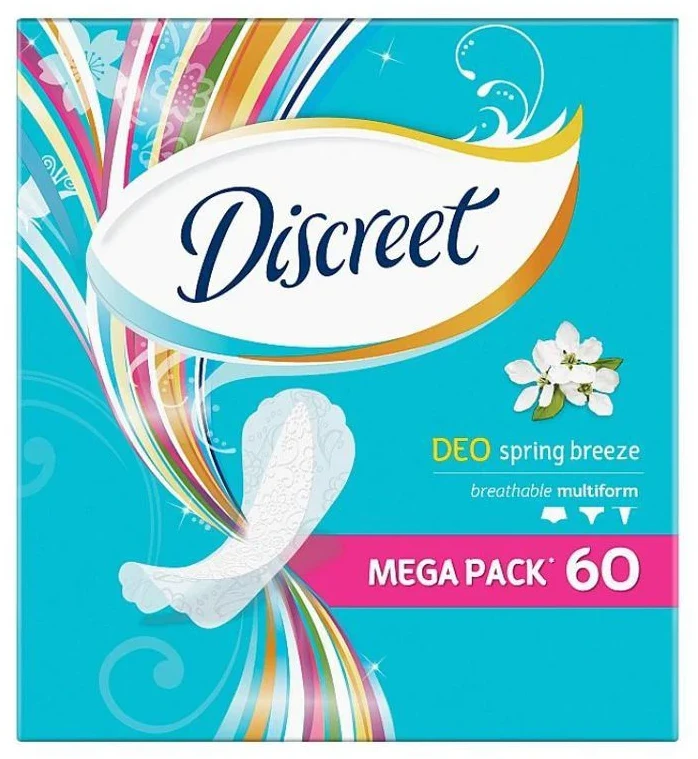 Absorbante zilnice Discreet Deo Spring Breeze, 60 buc.