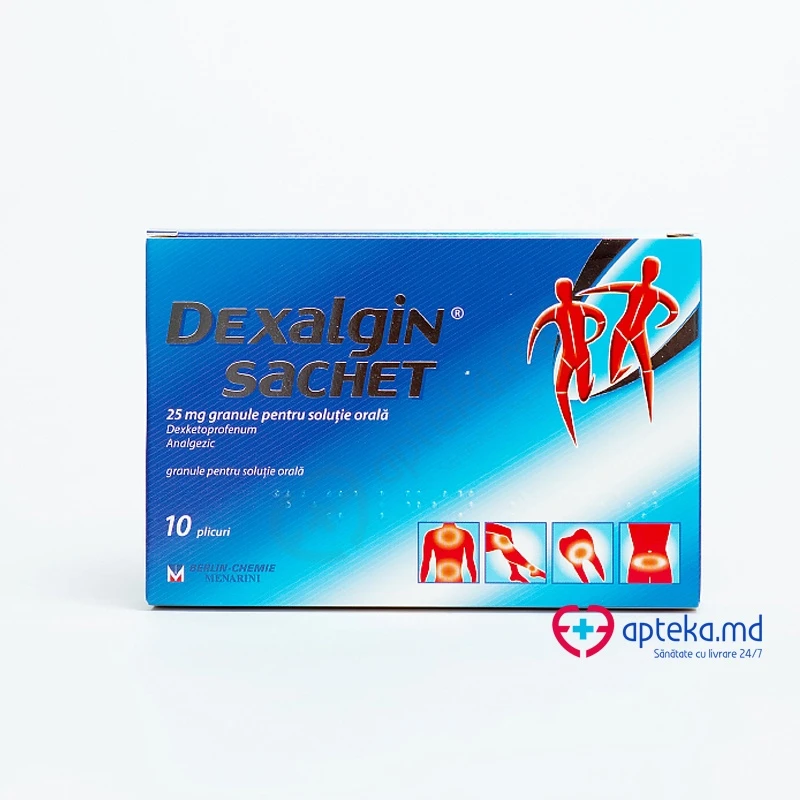 Dexalgin 25 mg 25 mg / 10 ml soluție orală în plic