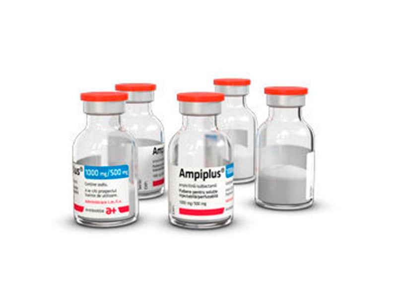 Ampiplus 1000 mg/500 mg pulbere pentru soluţie injectabilă/perfuzabilă