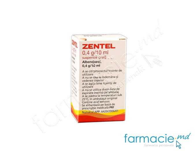 Zentel 0.4 g/10 ml suspensie orală