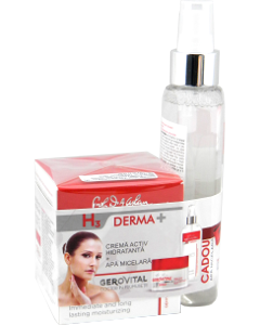 Farmec Gerovital H3 Derma+ activ hidratanta 24h 50 ml+apa mice Cremă 1 comp