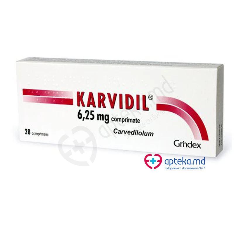 Karvidil 6,25 mg comprimate