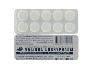 Validol-Lubnypharm 60 mg comprimate sublinguale