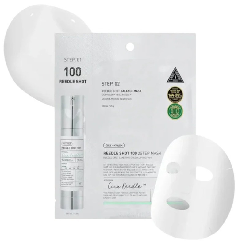 Mască bifazică echilibrantă cu spicule VT Cosmetics Reedle Shot 100 2 Step Mask