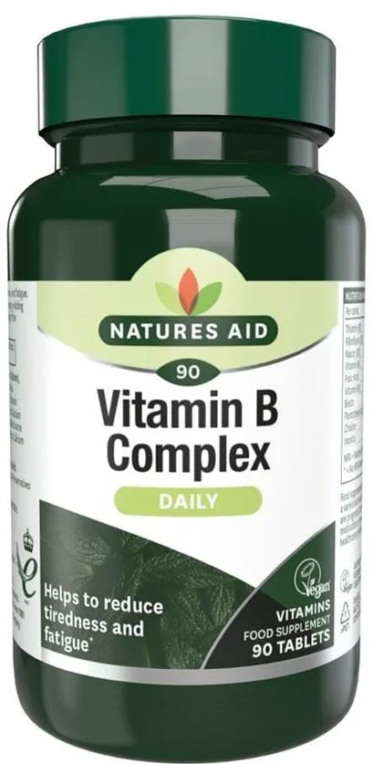 Natures Aid Complex Vitamina B + Acid folic 200 mg Nature's Aid, 90 comprimate