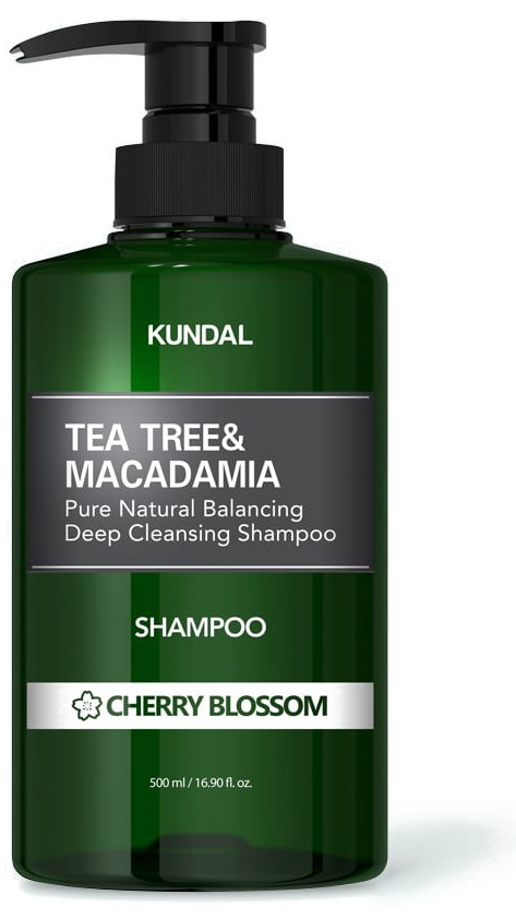 Şampon pentru părul gras Kundal Tea Tree & Macadamia Deep Cleansing Shampoo Cherry Blossom 500ml