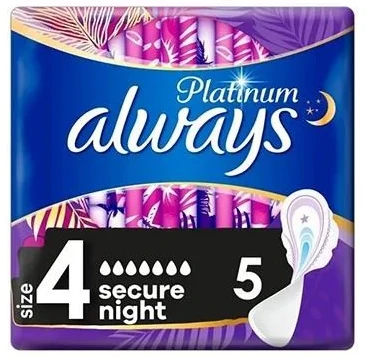 Absorbante Always Platinum Ultra Secure Night, 5 buc.