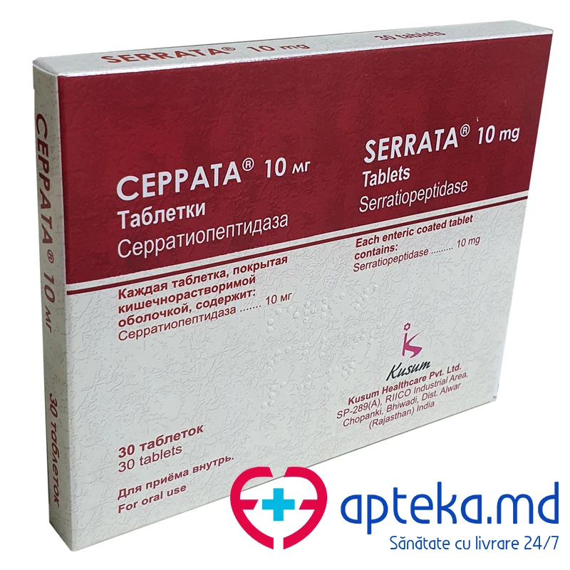 Serrata 10 mg comprimate gastrorezistente