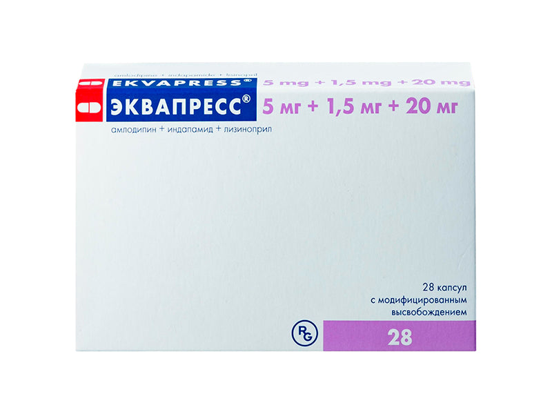 Ekvapress 20 mg/5 mg/1,5 mg capsule cu eliberare modificată