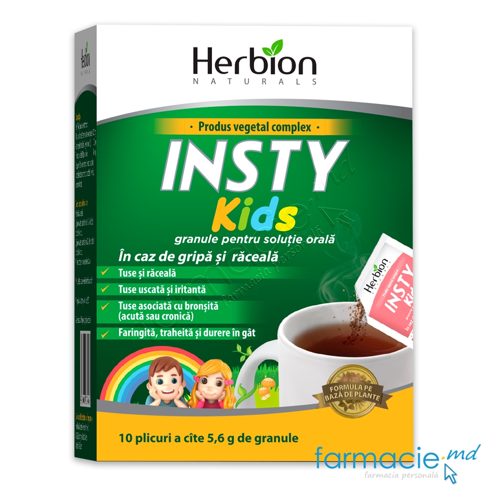 Insty Kids 1000 mg/100 mg/70 mg / 5,6 g granule pentru soluţie orală