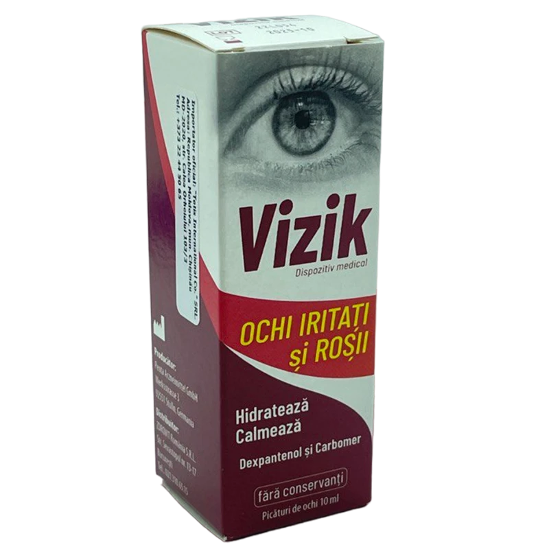 Vizik ochi iritați și roșii picături oftalmice 10 мл