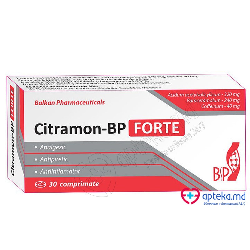 Citramon-BP Forte 320 mg/240 mg/40 mg comprimate