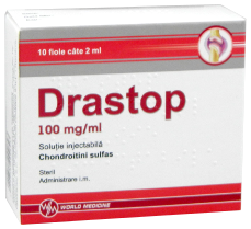 Drastop 100 mg/ml / 2 ml soluţie injectabilă