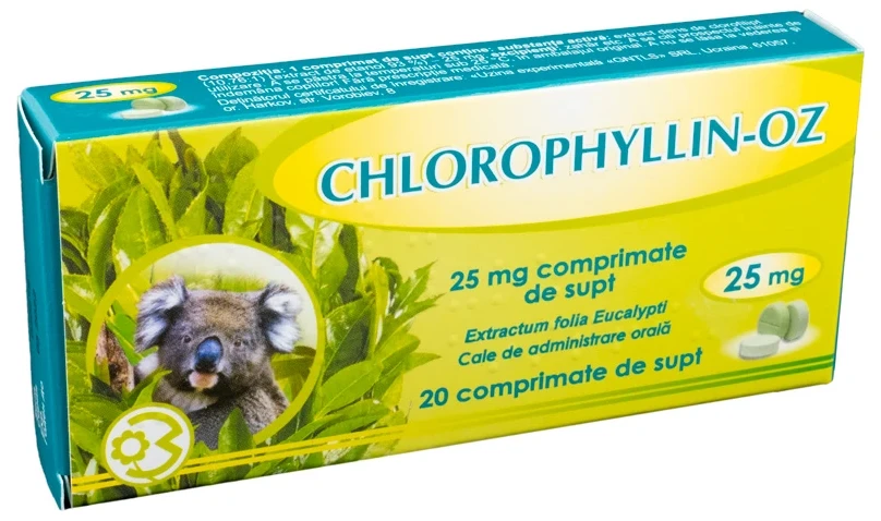 Chlorophyllin-OZ 25 mg comprimate de supt