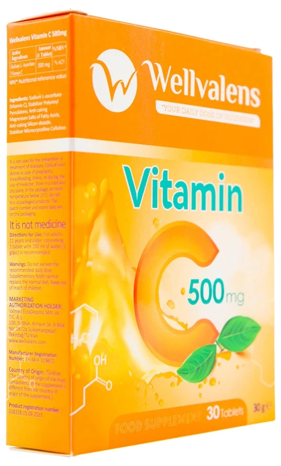 Wellvalens Vit. C 500 mg N30
