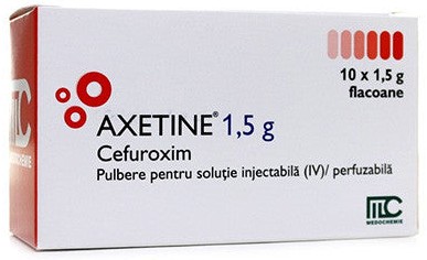 Axetine 1.5 g pulbere pentru soluţie injectabilă/perfuzabilă
