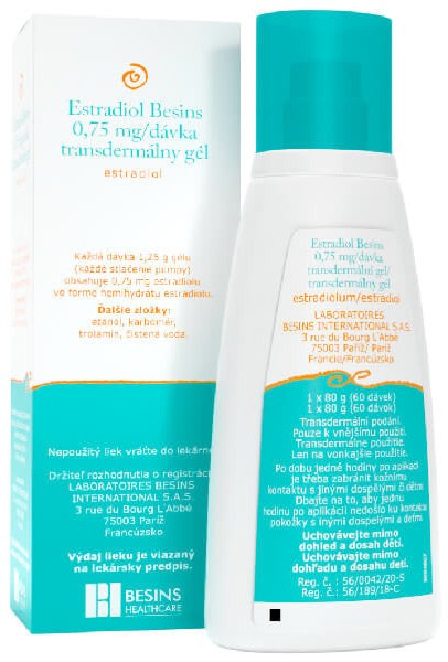Estradiol Besins 0,75 mg/doză gel transdermic 0,75 mg/doză / 80 g gel transdermic