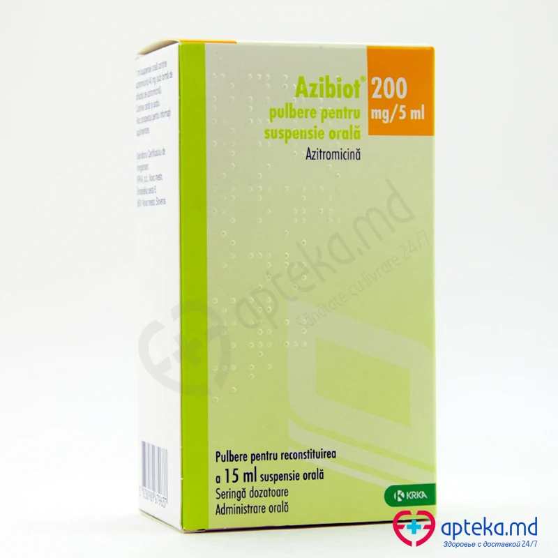 Azibiot 200 mg/5 ml / 15 ml pulbere pentru suspensie orală