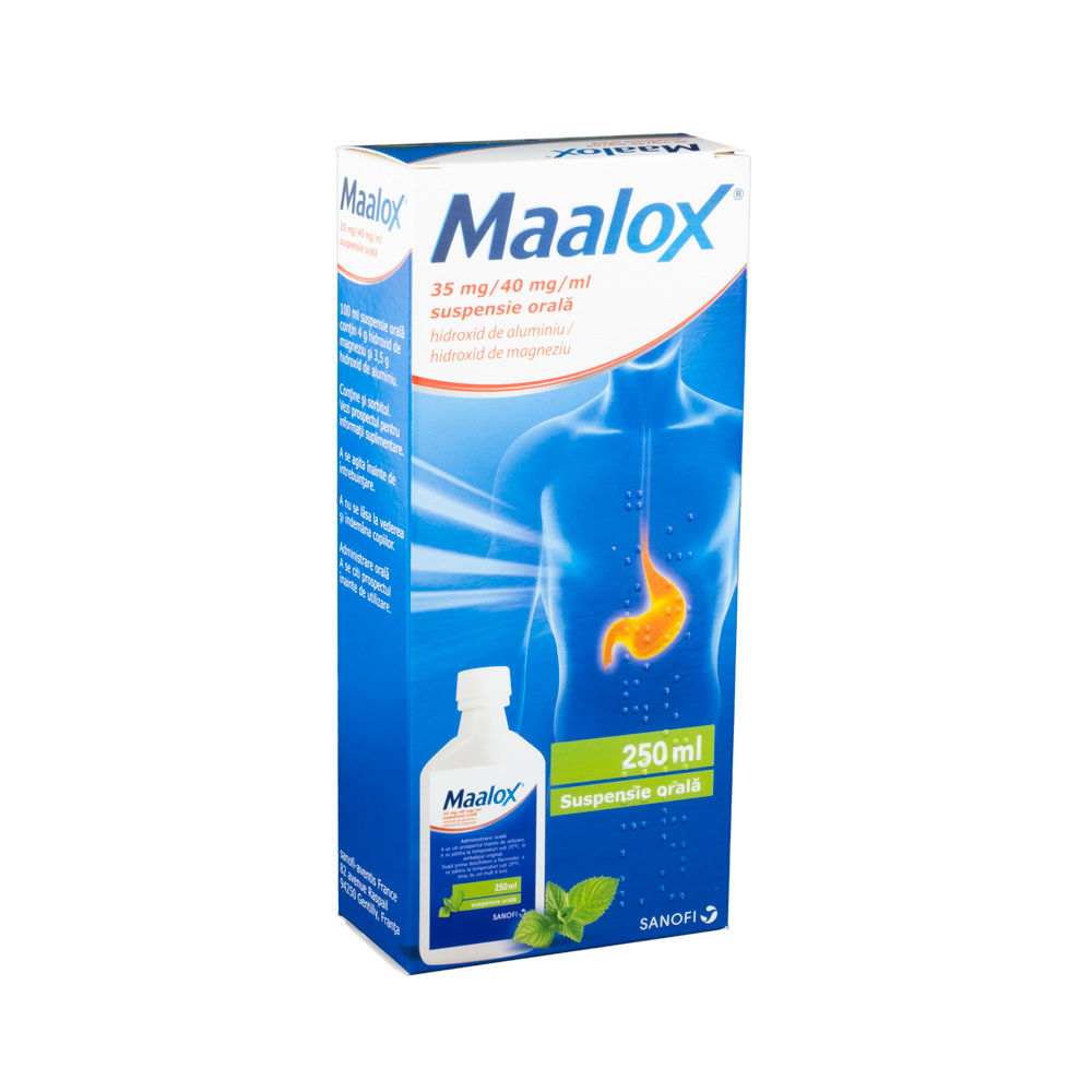 Maalox 35 mg/40 mg/ml / 250 ml suspensie orală