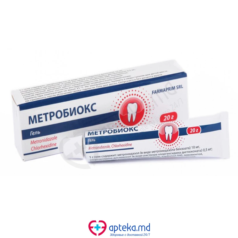 Metrobiox 10 mg/0,5 mg/g / 20 g gel gingival