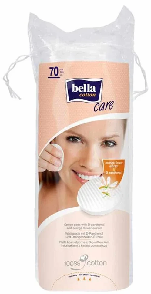 Dischete din bumbac Bella Orange Flower, 70 buc.