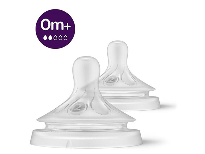 Philips Avent Natural Response Tetina din silicon +0 luni 2 buc T2 SC