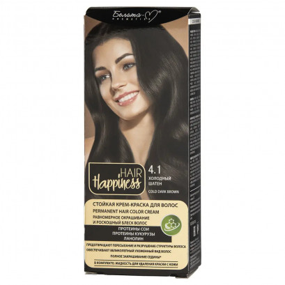 Belika-M Belika - M а для волос .1 Холодный шатен HAIR Happiness Vopsea de păr 4 comp