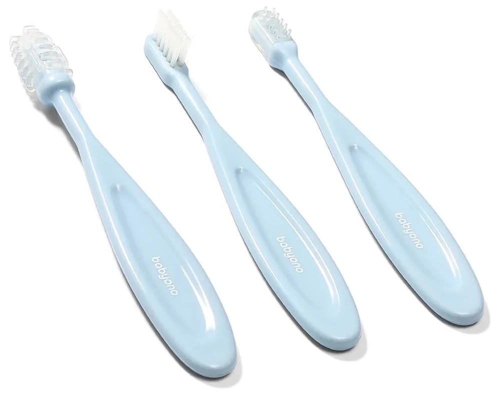 Set periute de dinti BabyOno Albastru, 3 buc.