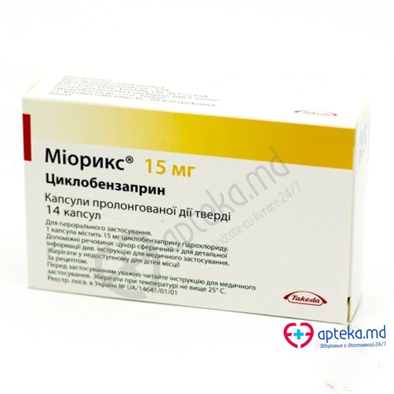 Myorix 15 mg capsule cu eliberare prelungită