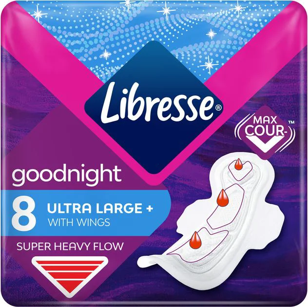Absorbante critice Libresse Goodnight Ultra Large, 8 buc.
