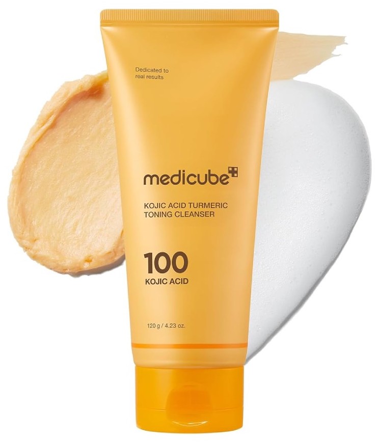 Spumă pentru curățarea tenului cu Acid Kojic Medicube Kojic Acid Turmeric Toning Cleanser 120 g
