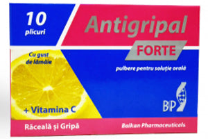 AntiGripal FORTE Cu gust de lămâie - pulbere pentru soluţie orală