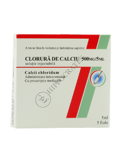 Clorură de calciu 500 mg/5 ml 500 mg/5 ml soluţie injectabilă