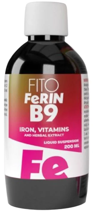 FitoFerin B9 sirop (Fe + Zn, Cu, B12, acerola) Pharmalife, 200 ml