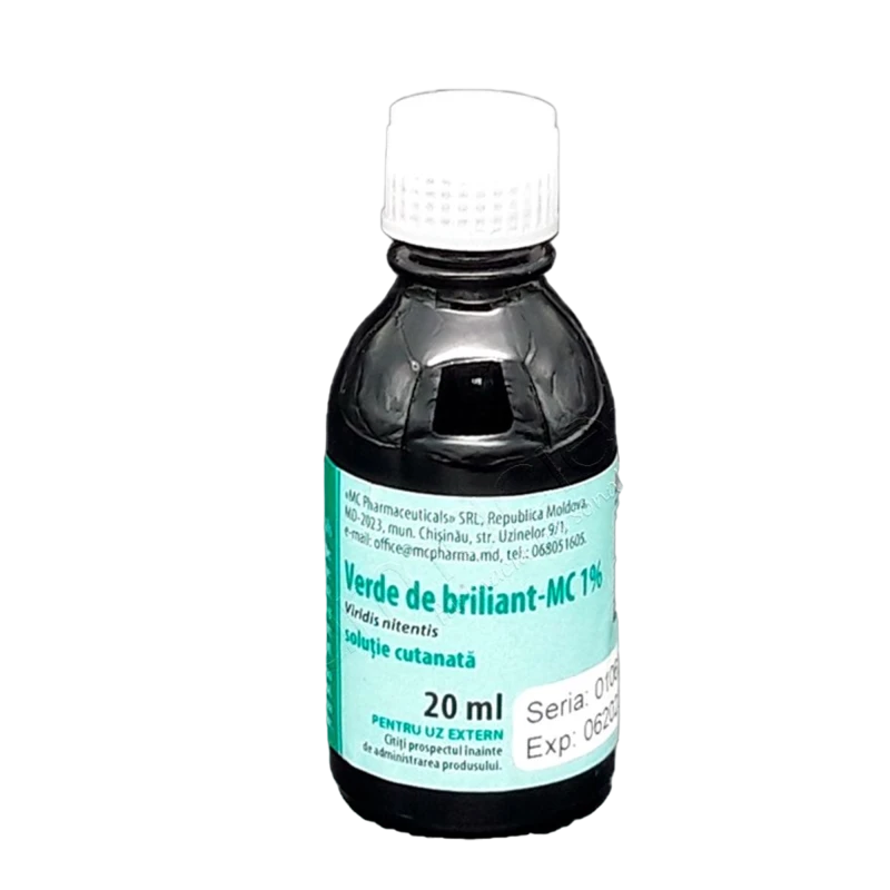 Зелёнка (Verde de briliant) 1% 20 мл