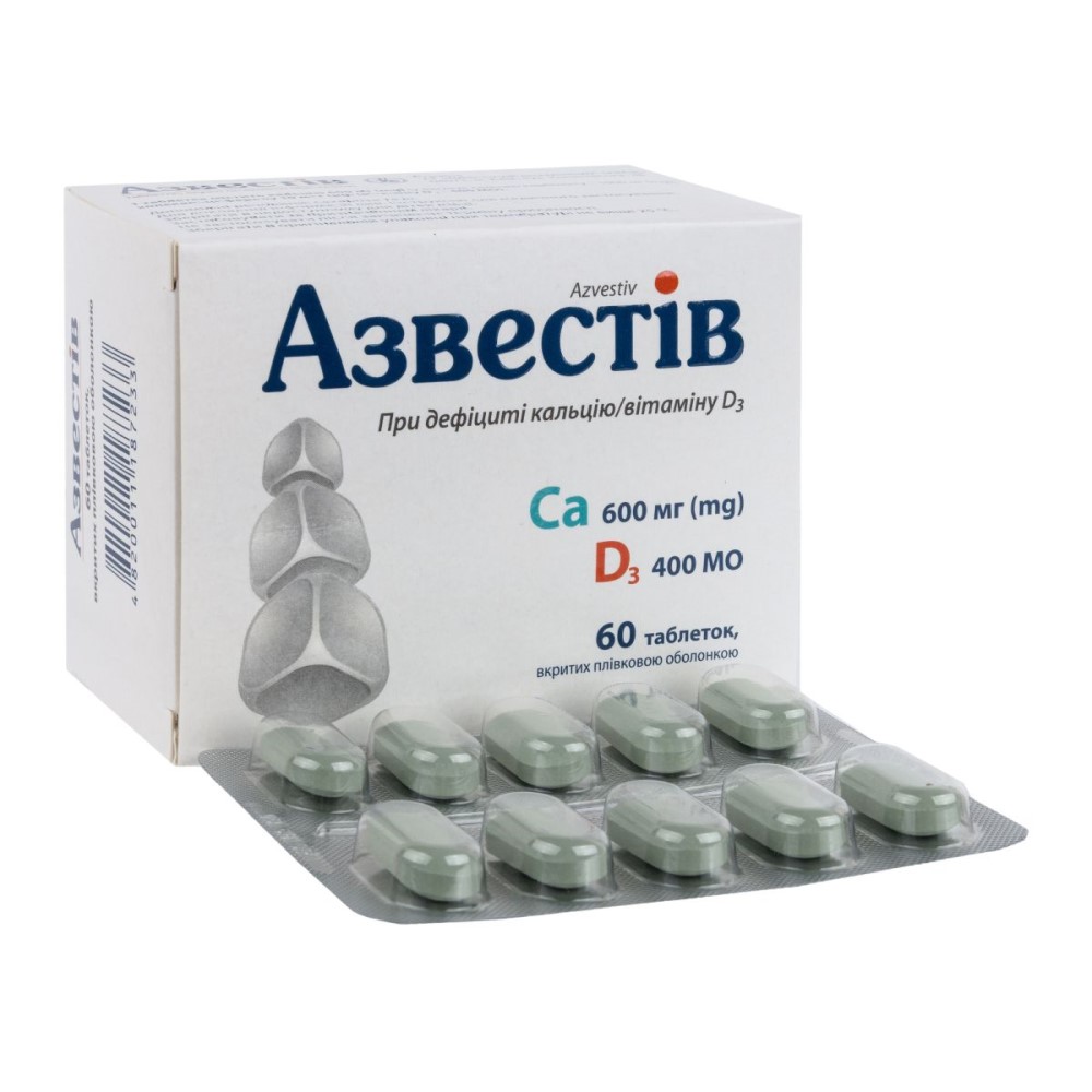 Azvestiv 600 mg/400 UI comprimate filmate