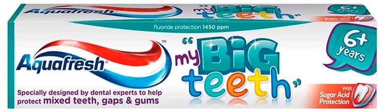 Aquafresh Big Teeth 6 ani+ pastă de dinți 50 ml