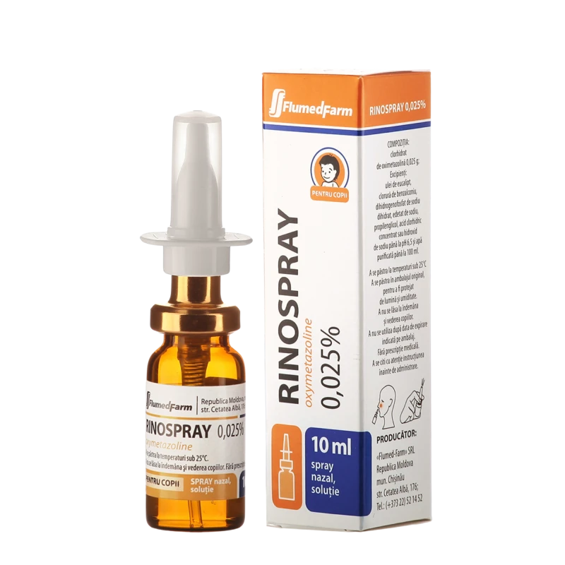 Rinospray 0,25 mg/ml / 10 ml spray nazal, soluţie