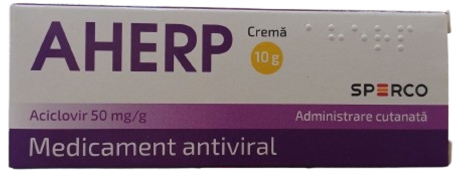 Aherp 50 mg/g / 10 g cremă
