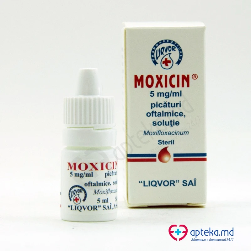 Moxicin 5 mg/ml / 5 ml picături oftalmice, soluţie