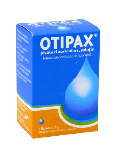 Otipax 44,83 mg/11,21 mg/ml / 16 g picături auriculare, soluţie