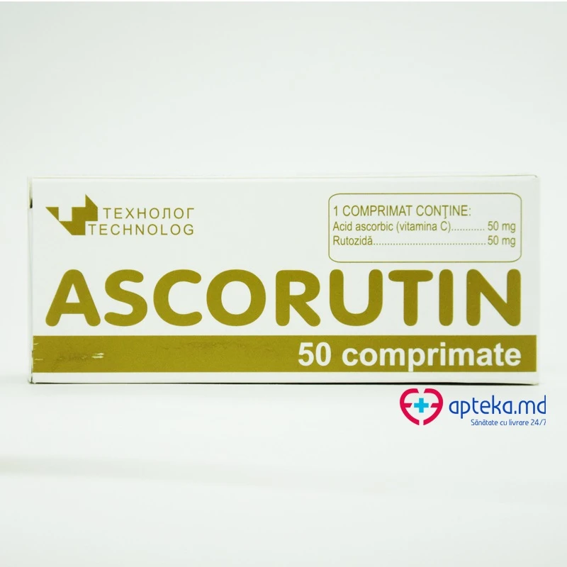 Ascorutin 50 mg/50 mg comprimate